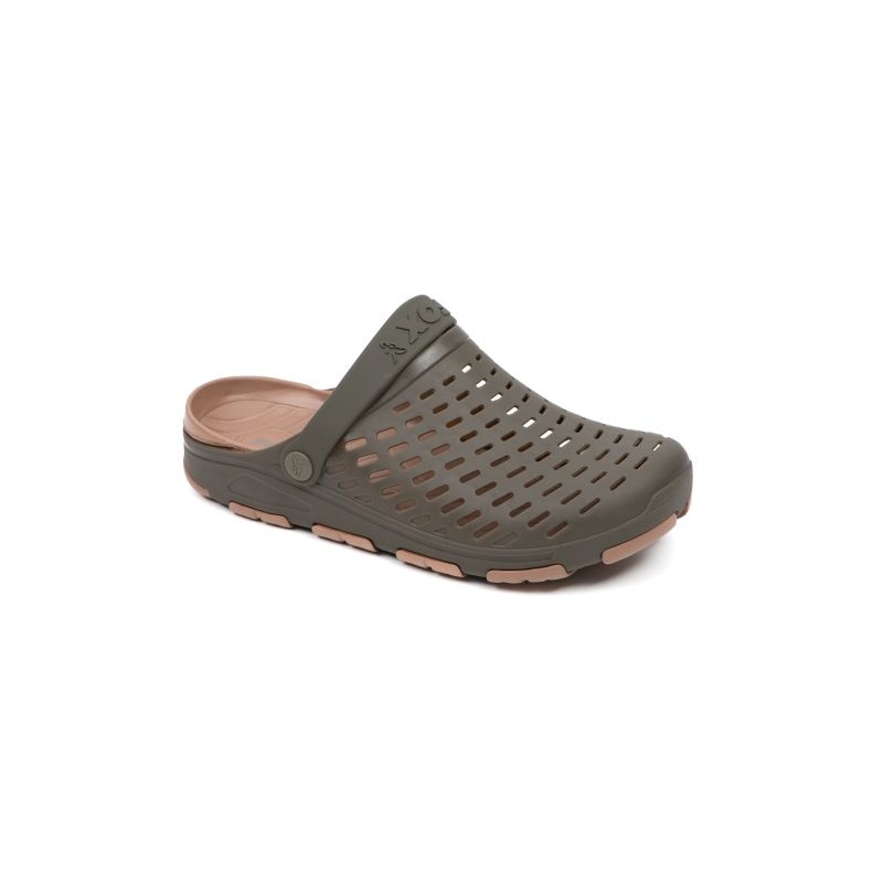 FOX KHAKI CLOGS, VEL. 43 FOX KHAKI CLOGS, VEL. 43