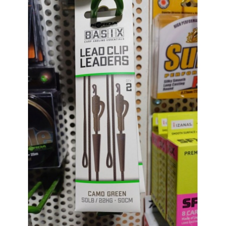 korda basix lead clip leaders kurv leadcore carp shop vuksic wide gape